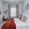 Bedroom with bed and art