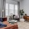 a living room with a couch and a coffee table